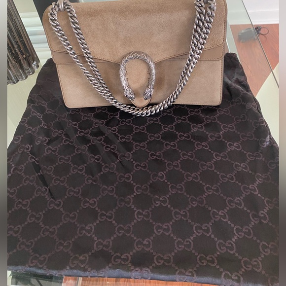 Gucci Dionysus suede handbag-in small size in color taupe Excellent condition - Picture 10 of 10